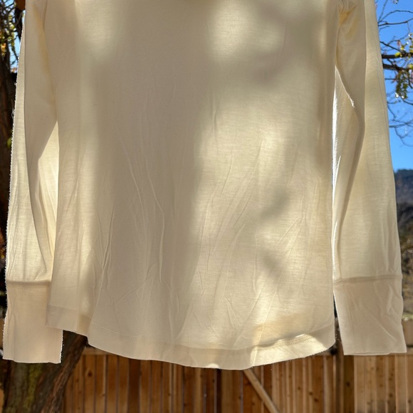 Banana Republic NWOT Long Sleeve Gummy Cowl Neck Cocoon Top Medium Cream Ivory - Picture 6 of 15